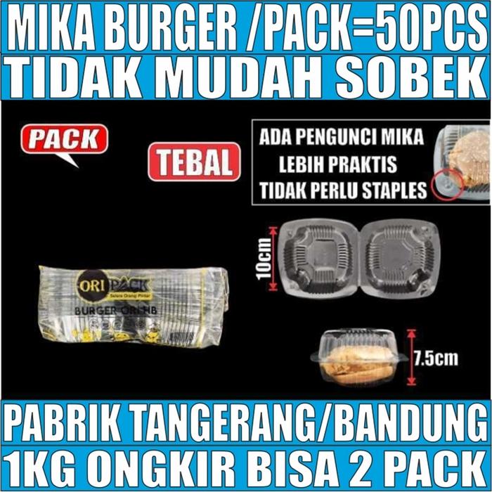 Gambar Mika Burger Murah Plastik Bening Roti Donut Hamburger /Pack 50pcs JSP dari Triguna Jaya Sentosa Trifinity undefined Tokopedia