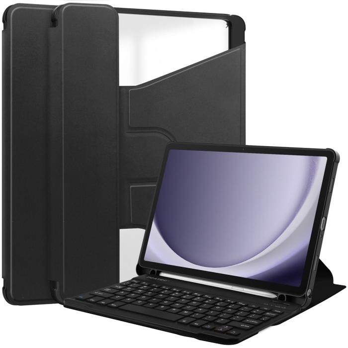 Gambar ( 360 ROTATE KEYBOARD CASE ) untuk Samsung Tab S10 FE Lite / S9 10.9 11 inch Wireless Bluetooth Keybord Flip Casing Acrylic Putar Book Cover Sarung Kesing Flipcase Kibord Bookcover Rotating Ces Putar - Case Hitam + Keyboard Biasa, Tab S10 FE 10.9" dari FORSAKEY undefined Tokopedia