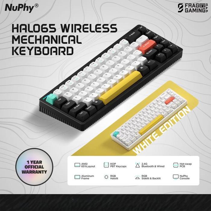 Jual Nuphy Halo65 / Halo 65 Wireless Mechanical Keyboard Black