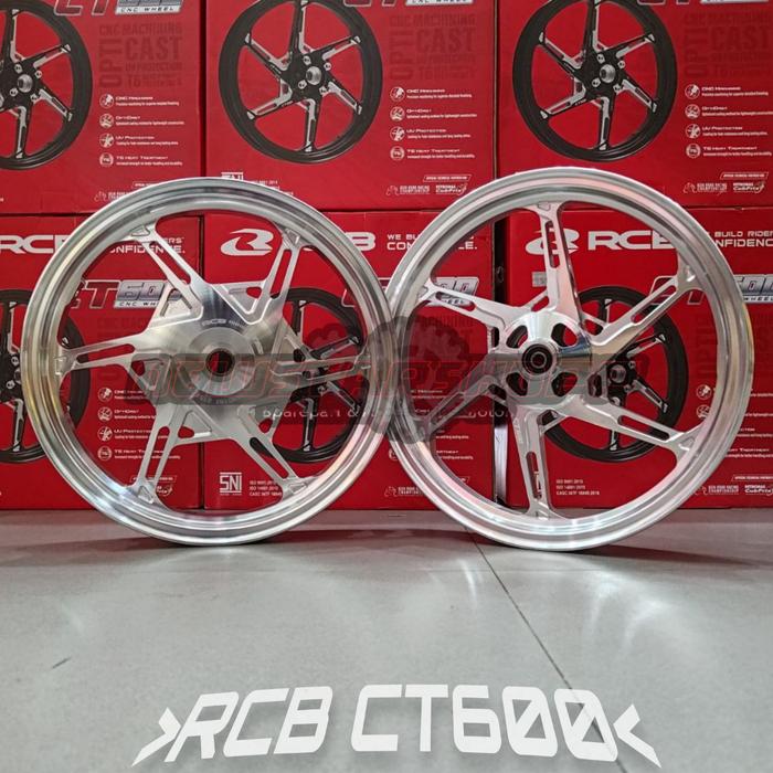 Gambar Velg Velek Pelek Racing RCB CT600 CT-600 Sport Rim Palang 6 CNC Honda Vario 110 125 150 160 CBS BEAT SCOOPY MIO SPORTY SMILE Original - Silver, Vario 110/Beat/Scoopy dari NewstarShopp undefined Tokopedia
