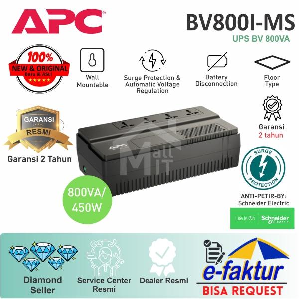 Gambar UPS APC BV800 BV800I-MS BV800IMS 800VA 450W 4PORT Universal Outlet AVR Surge Protector Garansi Resmi - BV800I dari Mall IT Medan undefined Tokopedia