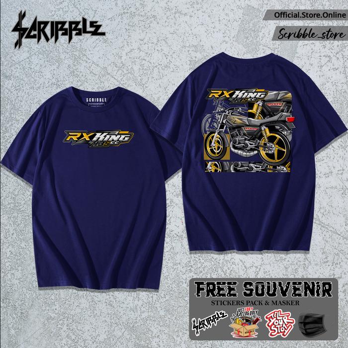 Gambar BAJU KAOS ATASAN PRIA MOTOR RX KING MODIFIKASI TERBARU - NEVY, M dari scribble tshirt undefined Tokopedia