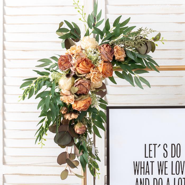 Jual 2pcs Autumn Artificial Silk Peony Wedding Arch Flowers Kit