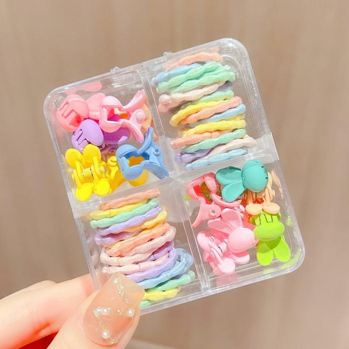 Gambar AVVET-(COD) Set Ikat Rambut Jepitan Mix Pastel Aksesoris Rambut Anak Perempuan Kuncir Jepit Warna Warni Korean Style Karet Jepit Box Gift Set 4 Sekat Colorfull Karakter Lucu (BELI LOKAL) - RABBIT dari AVVET undefined Tokopedia
