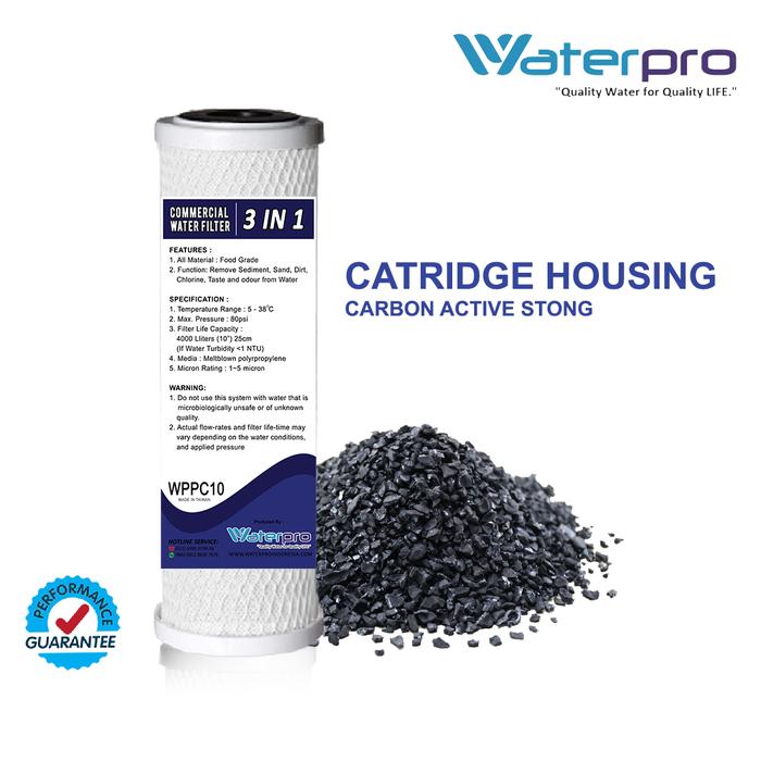Gambar Filter Air Kran Kamar Mandi - Paket 1 Tahap Housing 10 inch untuk Keruh Bau dari Filter Air Waterpro undefined Tokopedia