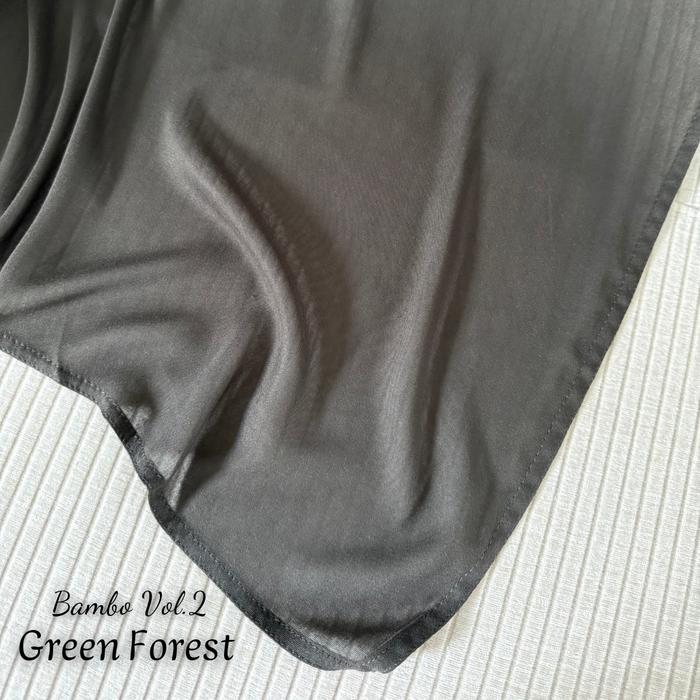 Gambar Heva - Pashmina Syeda Viscose Shawl Flowly Jilbab Muslim Wanita 180cm x 70cm Viscose Premium Luxor 50++ Warna - Bambo Vol.2 Green Forest dari Hevafsid undefined Tokopedia