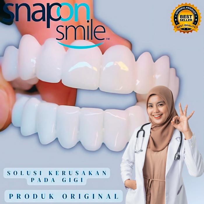 Gambar KUAT DI PAKAI MAKAN SNAP ON SMILE 1 Set Gigi Palsu Instan Atas Bawah Penutup Ompong Lepas Pasang Original Gigi palsu permanen kuat tahan lama ori dari TOKOPELITA STORE undefined Tokopedia