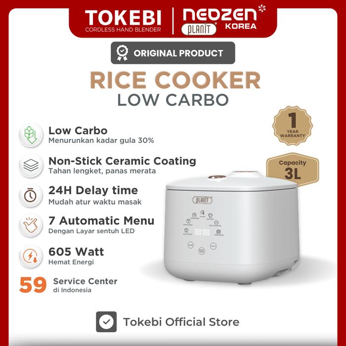 Gambar NEOZEN x PLANIT LOW CARBO RICE COOKER MULTIFUNGSI - MULTI COOKER LOW WATT - SLOW COOKER 7 IN 1 dari TOKEBI Official undefined Tokopedia