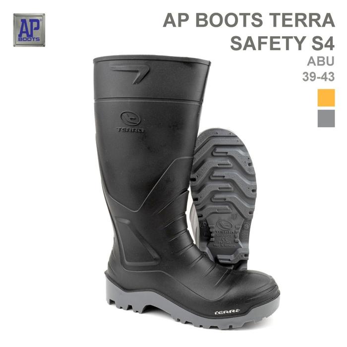 Gambar SEPATU AP BOOT SAFETY S4 BLACK / BOOT SAFETY PVC - Hitam, 39 dari JANICE VALENCIA-A2vQG36PXP undefined Tokopedia