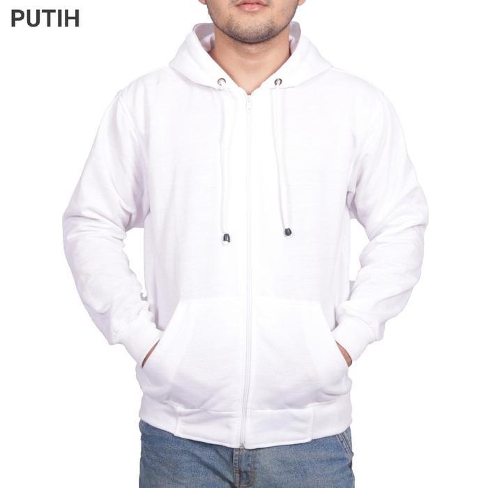 Gambar Jaket Hoodie Zipper Putih Jaket Resleting Hoodie Putih Hoodie Center New Product - M dari SAMI MRIKI 01 undefined 5 Tokopedia