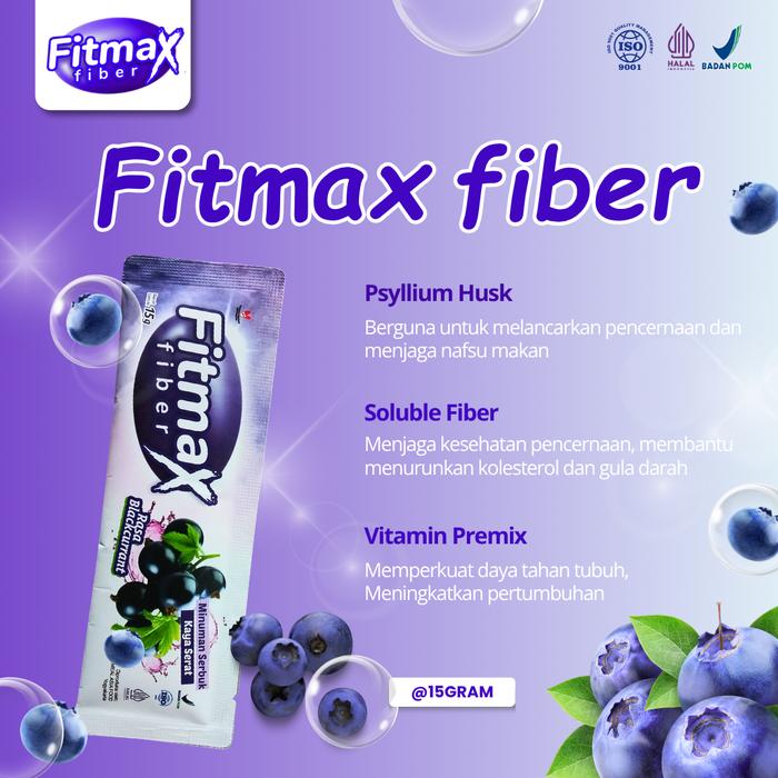 Gambar FITMAX FIBER 15GRAM RASA BLACKCURRENT dari Dietmeal undefined Tokopedia