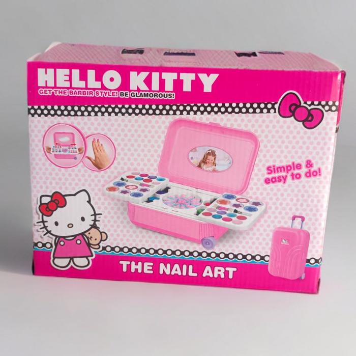 Gambar Hello Kitty Make Up Koper Anak Mainan Hadiah Perlengkapan Make Up Lengkap dengan Nail Art untuk Menghias Kuku dan Mata Bahan Aman Cocok untuk Kado dari toys&me undefined Tokopedia