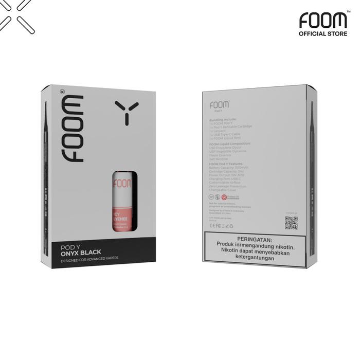 Gambar FOOM POD Y BUNDLING LIQUID 15ML - ONYX BLACK - ICY LYCHEE dari FOOM STORE GADING SERPONG undefined Tokopedia