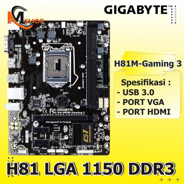 Motherboard intel H81 Gigabyte socket 1150 H81M-Gaming