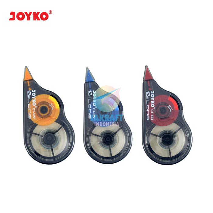 Gambar (1 Pcs) Correction Tape JOYKO CT-522 Tip-X Tip Ex Pita 12 Meter isi Lebih Banyak Long Life dari Jakraft Indonesia undefined Tokopedia