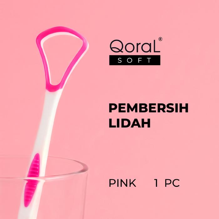 Gambar QoraL SOFT pembersih lidah / sikat lidah / tongue cleaner - Pink dari QoraL ID undefined Tokopedia