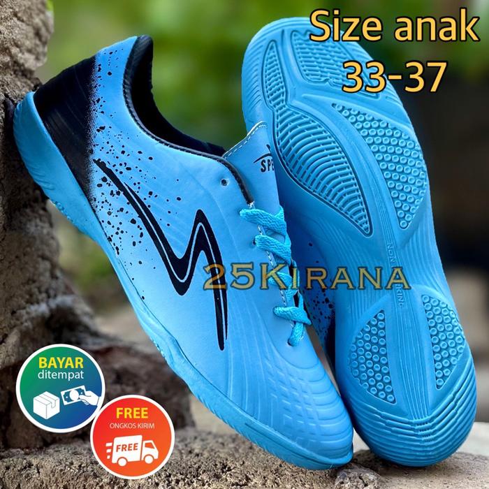 Gambar Sepatu futsal specs anak anak model terbaru sol karet ukuran size 33 34 35 36 37 SD SMP UMUR 4 5 6 7 8 9 10 11 12 13 14 15 16 17 TAHUN WARNA BIRU LANGIT TOSCA OREN HITAM PINK - F.Ank Spec DOT Toska, 33 dari Wakiyastore6 undefined 3 Tokopedia
