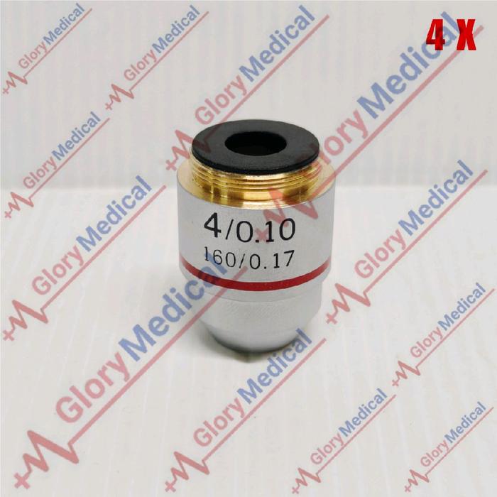 Gambar Lensa Objektif/Objective 4x - 10x - 40x - 100x Microscope Mikroskop Binokuler XSZ 107BN - OBJEKTIF 4X dari GloryMedical undefined Tokopedia