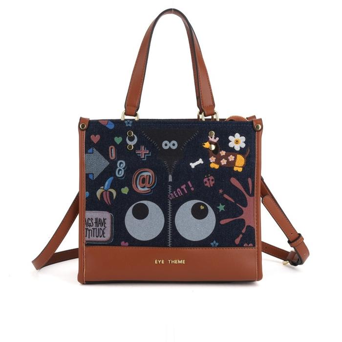 Gambar EYE THEME ~ Tas Wanita Seyolla Eye Theme Printed Tote Bag 9454-554 #2896 - D.BLUE dari EYE THEME SHOP Kota Administrasi Jakarta Selatan Tokopedia
