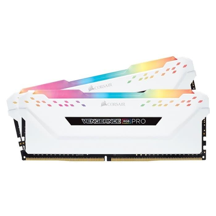 Gambar Corsair Vengeance RGB PRO 16GB (2x8GB) 3600MHz CMW16GX4M2C3600C18 - Putih dari Gamer's Outpost undefined Tokopedia