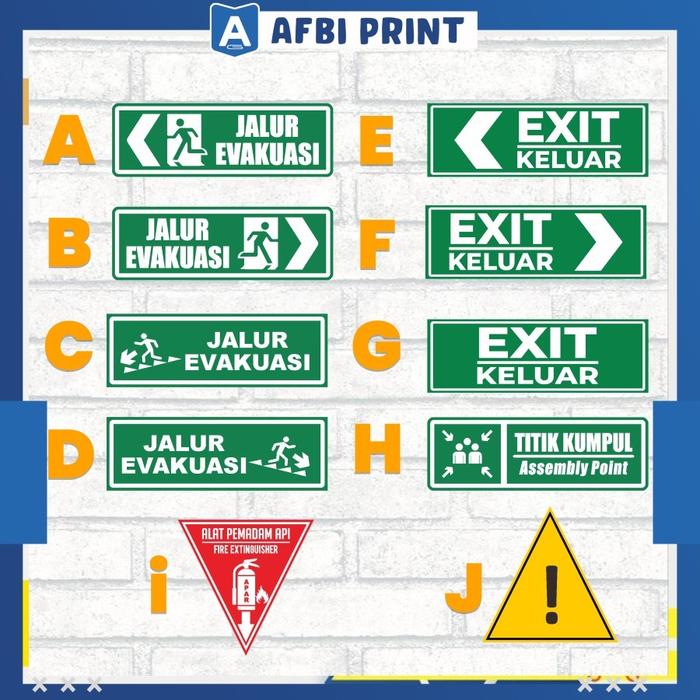 Gambar Sign Jalur Evakuasi dan Rambu Exit. Acrylic Ukuran 30 x 10 Cm Tanda Arah Stiker Akrilik plakat warna hitam - Akrilik dari Azagi Print_NEW undefined Tokopedia