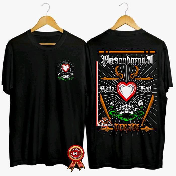 Gambar Kaos Distro PSHT Lambang Limited Terbaru Sablon Oblong Baju Combed - kaos hitam, M dari Ardiansyahgroup undefined Tokopedia