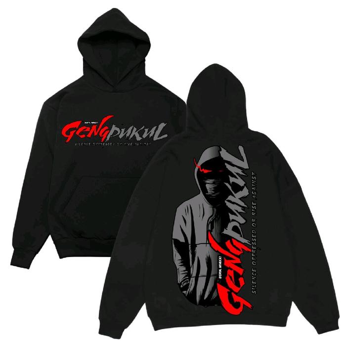 Gambar Hoodie GENG PUKUL Pria Wanita Unisex Bahan Fleece Warna HITAM - Basic, Lembut, Panjang, Hitam, Nyaman Sweater - S, FLEECE STANDART dari ATRIBUT SILAT_NEW undefined Tokopedia