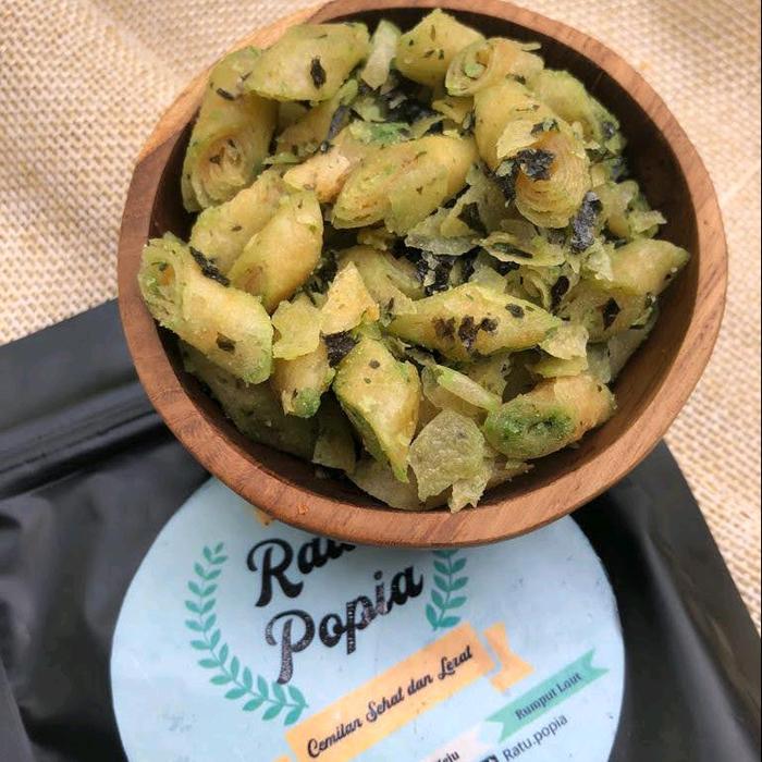 Gambar Ratu Popia Rasa Rumput Laut Gurih Lezat Cemilan Kering Keripik Goreng Asin Camilan Pedas Snack Makanan Jajanan Food - 100 gr dari Riska Nisfutri undefined 4 Tokopedia