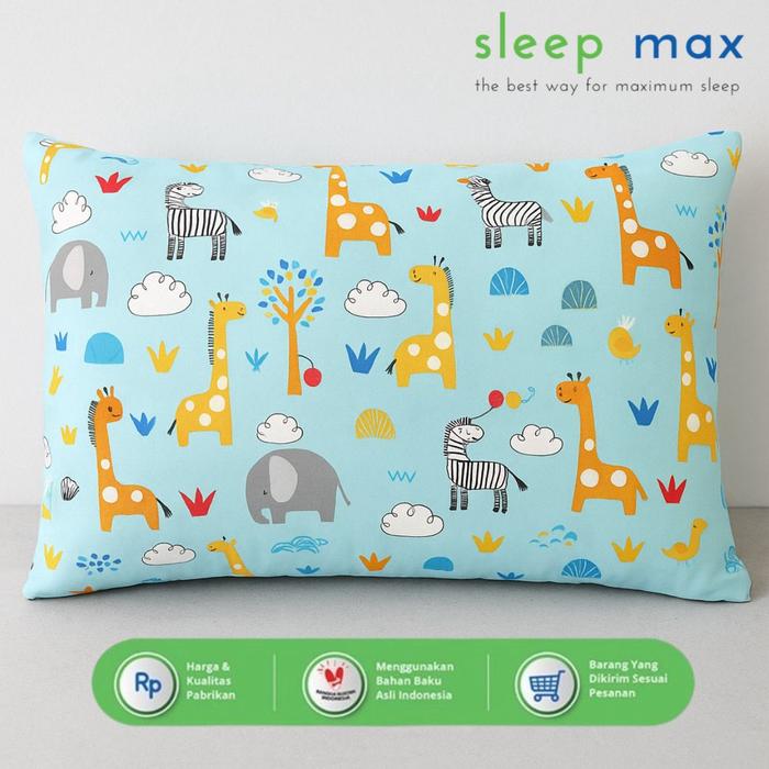 Gambar Sarung Bantal Anak Cover Bantal Junior Sleepmax - Jerapah Tosca dari Sleepmax undefined Tokopedia