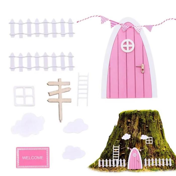 Gambar Realistic Safe Fairy Door Miniatures Mini Wooden Craft Elven Gate Model Cartoon Elf Door Sculpture Dollhouse dari TOKO ft MUFROH TERRANYARRRR undefined Tokopedia