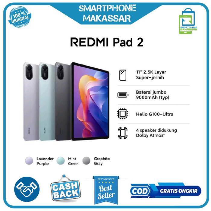 Gambar Redmi Pad 2 4/128GB Garansi Resmi dari Smartphone Makassar undefined Tokopedia