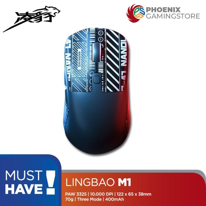 Gambar Lingbao M1 Series Gaming Mouse Three Mode Connection PAW3325 - BLACK dari PHOENIX GAMING STORE undefined Tokopedia
