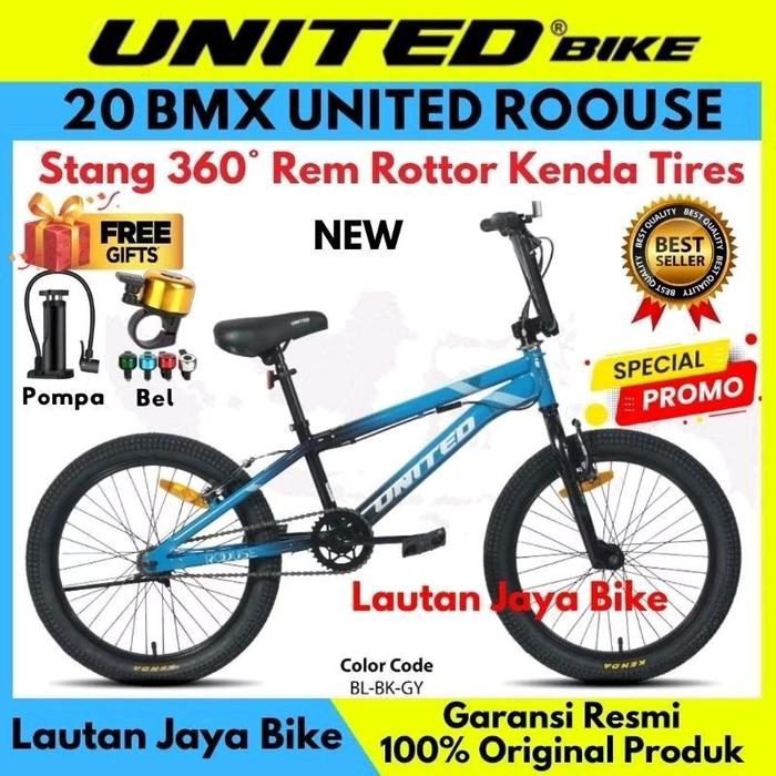 Gambar SEPEDA 20 BMX UNITED ROOUSE ROTOR - BL BK dari Toko Sepeda Lautan Jaya_NEW undefined Tokopedia