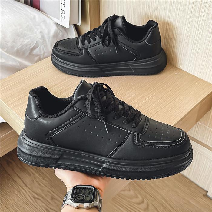 Gambar RANJOJO 6051 FREE BOX Sepatu Sneakers Wanita Gaya Korea Trendy Kulit Sintetis Hitam Putih Cocok untuk Fashion dan Sepatu Sekolah Size 37-41 - HITAM, 36 dari RANJOJO INDONESIA Kab. Mojokerto Tokopedia