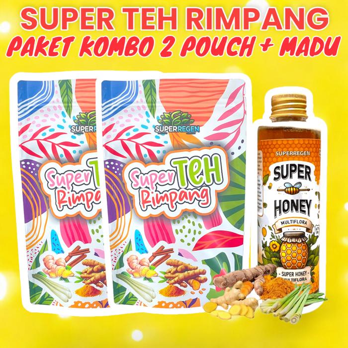 Gambar Super Teh Rimpang Teh Jahe Kunyit Sereh Lengkuas Kayu Manis - Minuman Herbal - Paket HEMAT BELI 2 Gratis Madu - Super Regen - Teh JSR ala Dr Zaidul Akbar Halal - PAKET BELI 2 KOMBO MADU dari Super Regen_NEW undefined Tokopedia