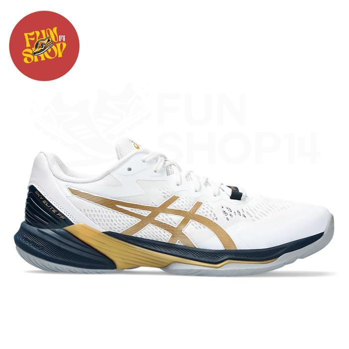 Gambar Asics Sky Elite FF 2 Men Volley Shoes White/Pure Gold - 1051A082.960 - 41.5 dari ADIK SHP undefined Tokopedia