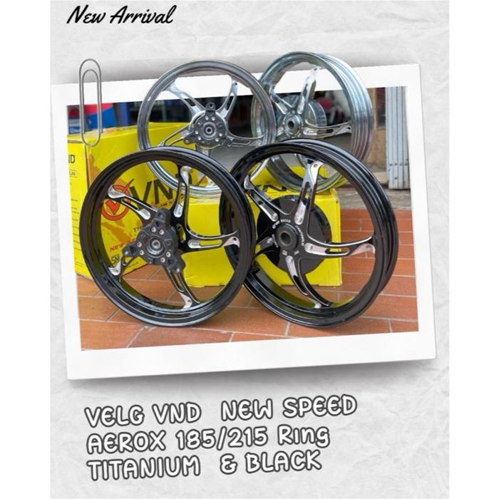 Gambar Velg VND New Speed Aerox Old New 185/215 Ring 14 Black Titan Ungu - Hitam dari Ferio Motor Palembang_NEW undefined Tokopedia