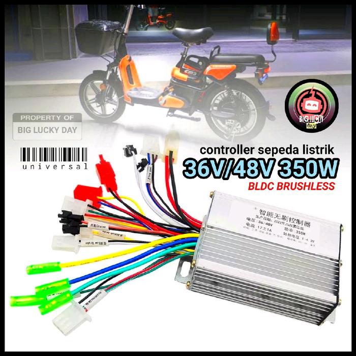 Gambar Controller sepeda listrik 36v 48v 350w bldc brushless kontroler 36v/48v selis universal 36volt 48volt 350watt super rider indobike sunrace uwinfly antelope goda hero exotic modul box kotak mesin berkualitas controler electric bike sparepart Outdoor dari BIG LUCKY DAY undefined Tokopedia