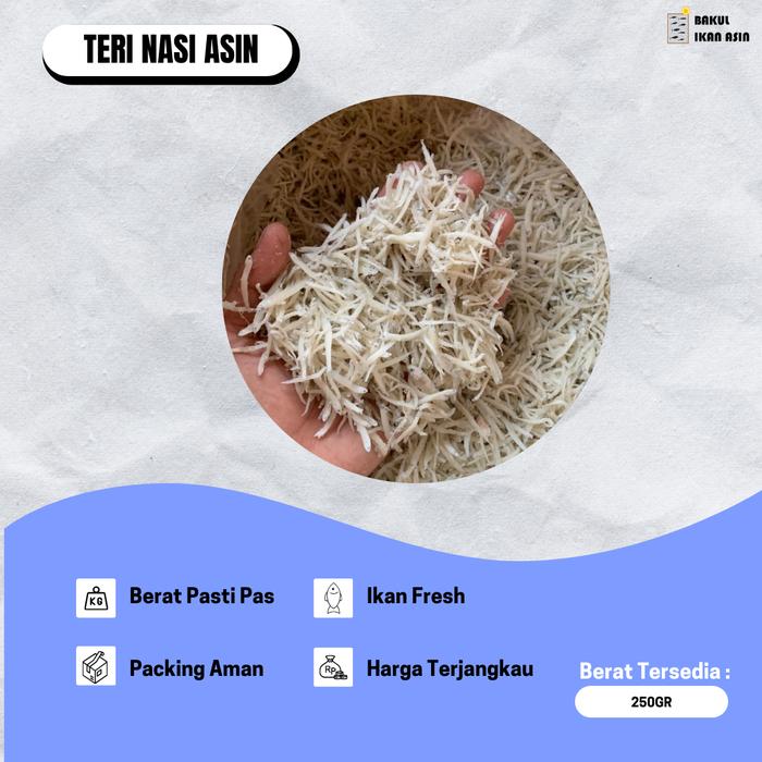 Gambar IKAN ASIN TERI NASI KUALITAS PREMIUM GURIH - 250GR (1/4KG) dari Bakul Ikan Asin_NEW undefined Tokopedia