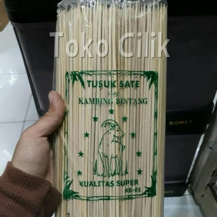 Gambar tusuk sate+bahan+bambu+premium+daging+ayam+kambing+sosis+roti goreng+pisang es+cilok+cemilan+dessert+snack - UKURAN STANDARD dari TBK Cilik undefined Tokopedia