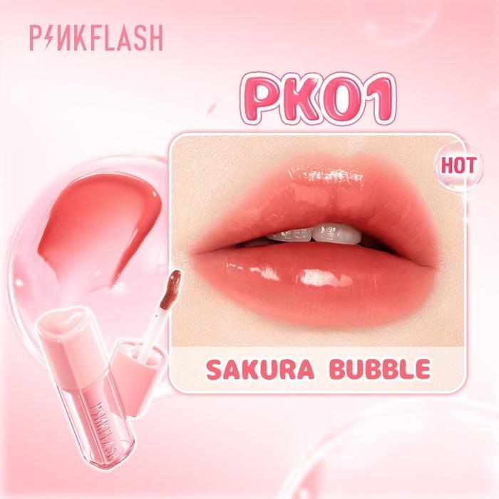 Gambar PINKFLASH Bubble Glow Lip Glazed Tint Smooth Color PFL21 - PK01 dari Pretty In Pink ID undefined Tokopedia