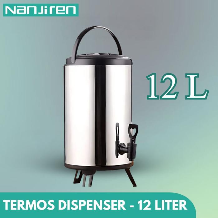 Gambar [COD] Nanjiren Dispenser Termos Air Panas dan Dingin Dengan Kran 6 8 10 12 14 L Termos Stainless Steel Untuk Kopi Teh Jus Milk Tea Water Bucket Kitchenware - 12L dari Nanjiren official store undefined Tokopedia