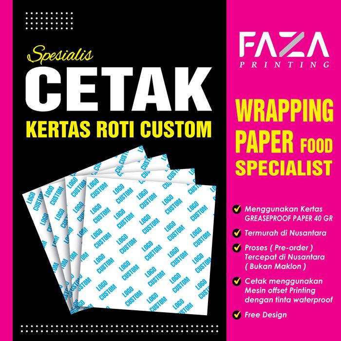 Gambar cetak kertas roti custom ( 10000 Pcs ) dari Faza Printing undefined Tokopedia