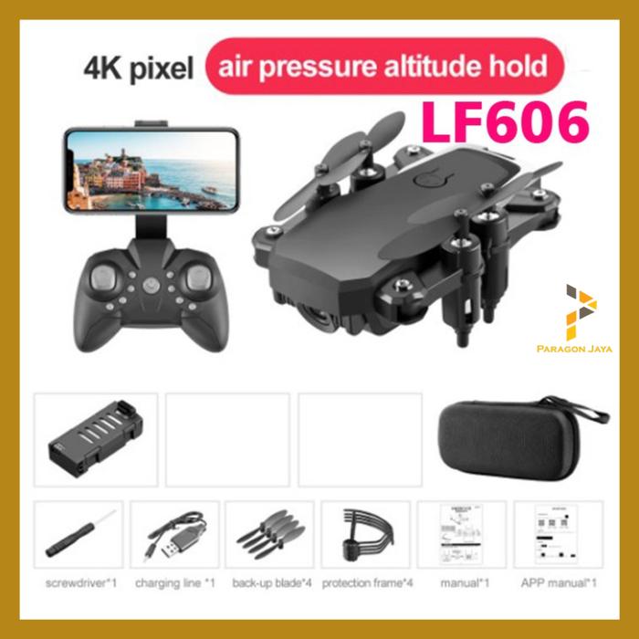 Jual Drone Camera Lf606 Fpv Quadcopter Foldable Hd Altitude