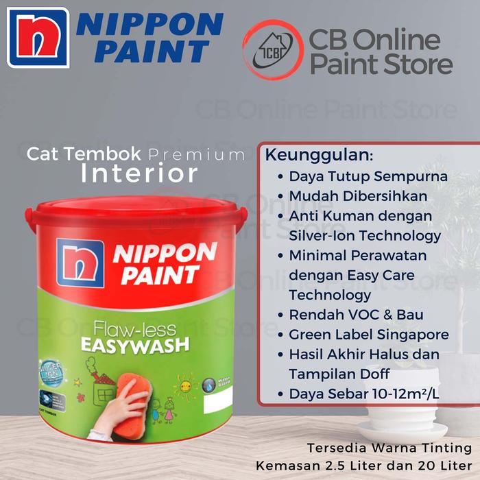 Gambar CAT TEMBOK NIPPON PAINT - SUN FRESH 960A - PAIL - Weatherbond dari CB Online Paint Store undefined 5 Tokopedia
