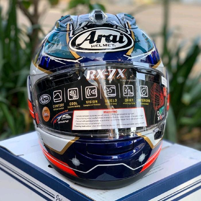Gambar HELM FULLF ARAI RX-7X PEDROSA SHOGUN dari Xtreet Helmet undefined Tokopedia