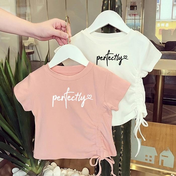 Gambar Crop top anak perempuan perfectly / baju anak krop / krop top anak cewek bahan cotton usia 1 sampai 12 tahun - S, Pink Dusty dari Alea.kids undefined Tokopedia