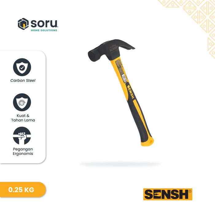 Gambar SORU - Palu Kambing Claw Hammer 0.25 Kg 0.5 Kg Anti Karat - SENSH SH11208 SH11209 - SH11208 - 0.25 kg dari Soru Indonesia undefined Tokopedia