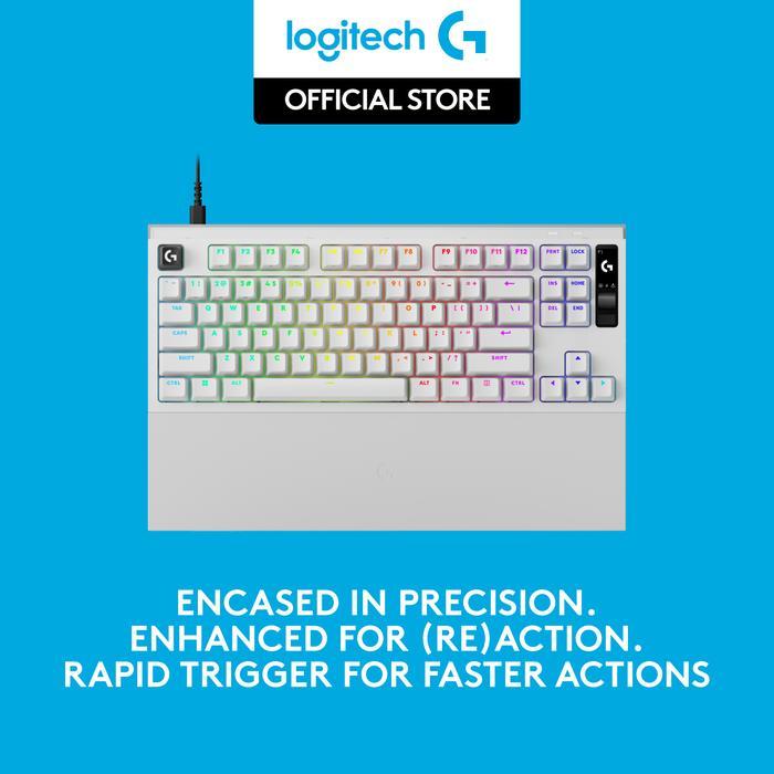 Logitech G PRO X2 RAPID TKL Tenkeyless 8K Magnetic Analog Rapid Trigger Gaming Keyboard with OLED Display