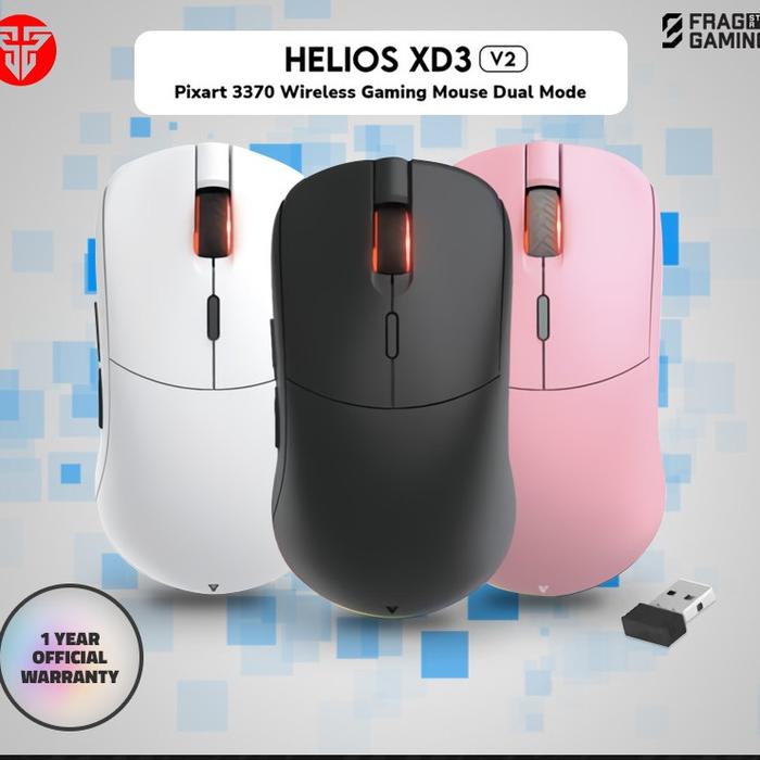 Gambar Fantech HELIOS XD3 v2 / XD3V2 RGB Dual Mode Wireless - Gaming Mouse - BLACK dari FRAG GAMING STORE undefined Tokopedia
